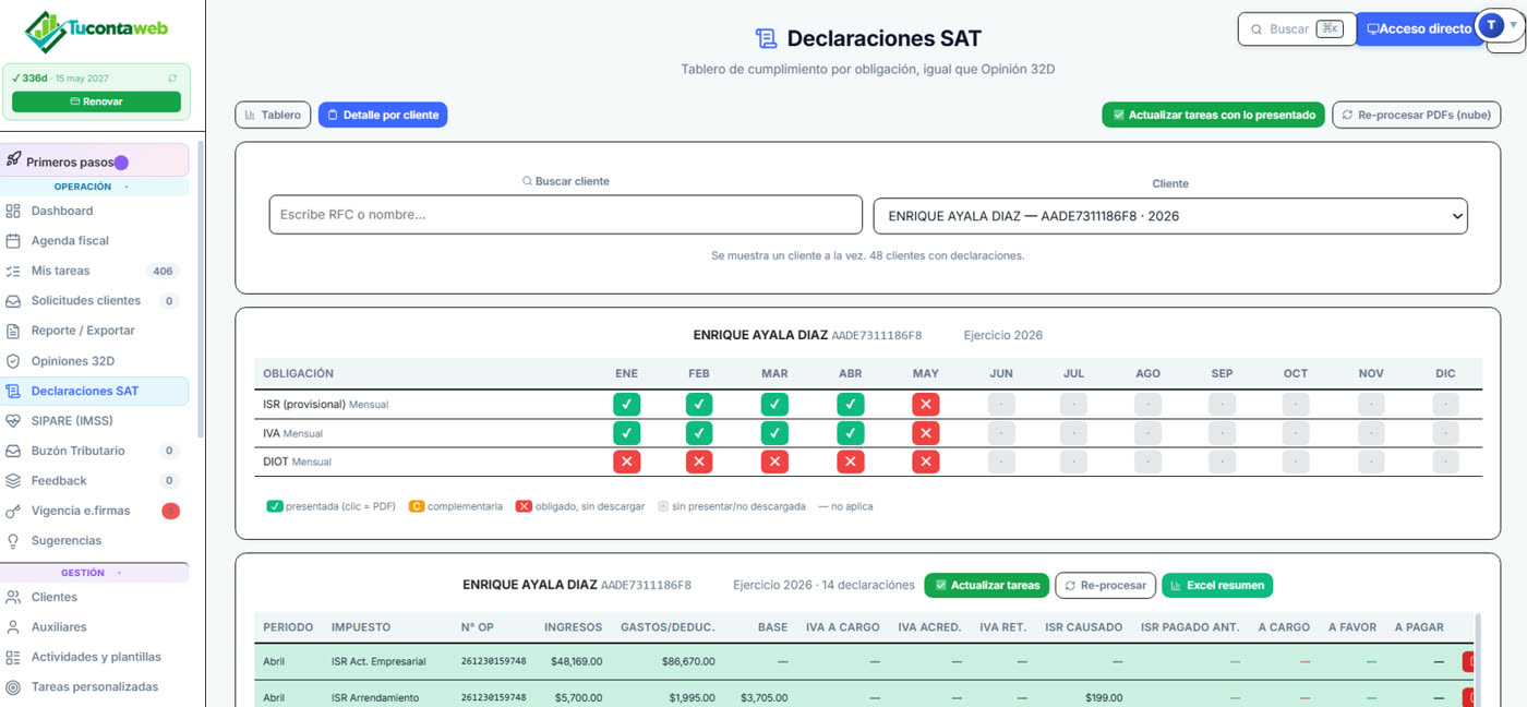 Declaraciones SAT — SUITEWEB